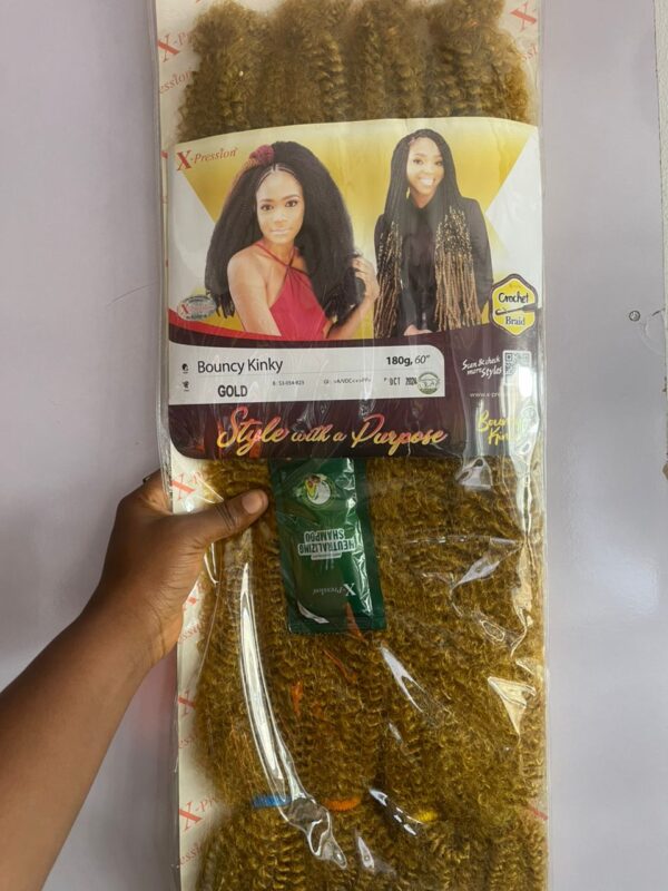 Expression bouncy kinky Color Gold