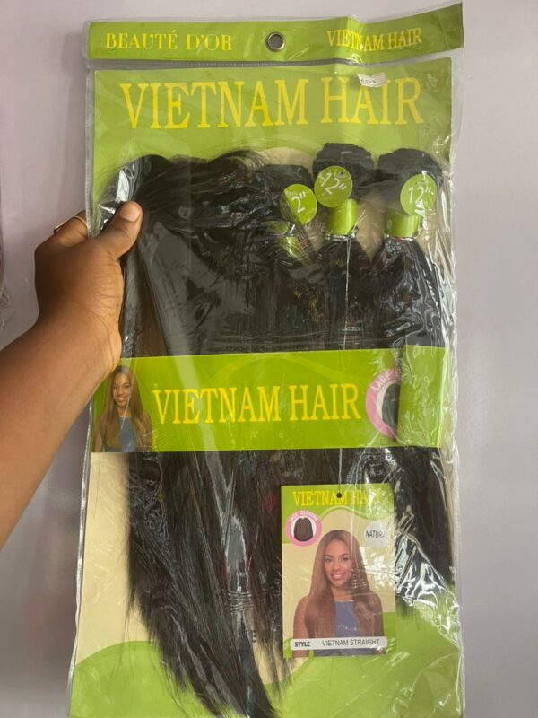 Vietnam straight hair 12” Natural color