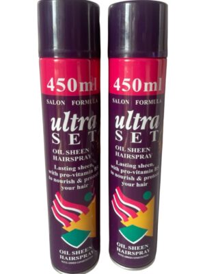 Ultra Set Saloon Formula Utra Set Oil Sheen.
