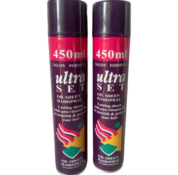 Ultra Set Saloon Formula Utra Set Oil Sheen.