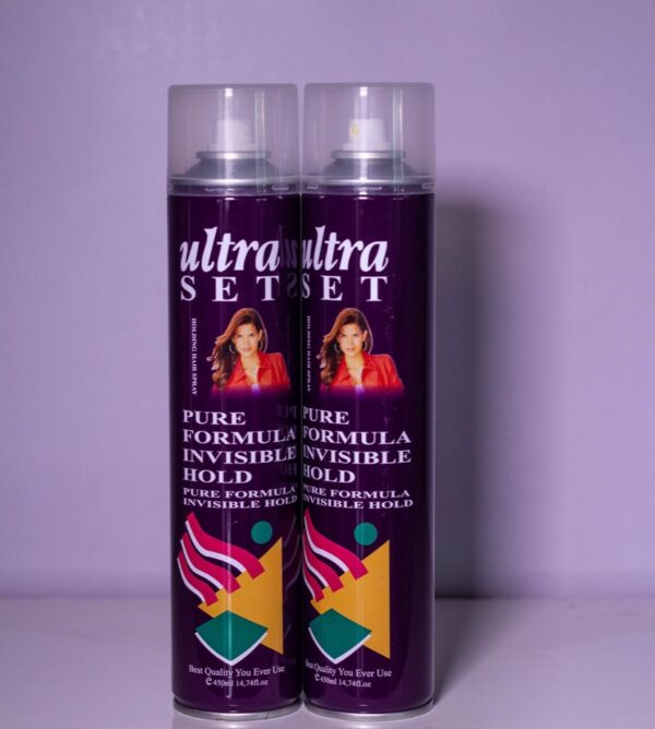 img_1052 Ultra Set Hair Spray - Pure Formula Invisible Hold - 450ml - Extra Strong Professional Styling Spray