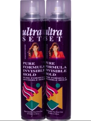 img_2079 Ultra Set Hair Spray - Pure Formula Invisible Hold - 450ml - Extra Strong Professional Styling Spray