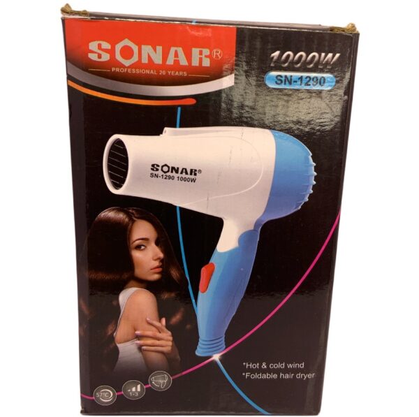 Sonar SN-1290 foldable hair dryer.