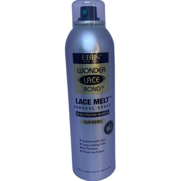 img_2543 EBIN NEW YORK Wonder Lace Bond Melt Aerosol Spray, Edge Safe, 6.08 Fl Oz | Silk Protein & Biotin, Extra Firm Hold Wig Adhesive Spray, Humidity Resistant, No Residue, Natural Hairline