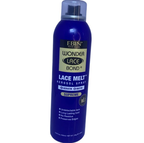 img_2545 EBIN NEW YORK Wonder Lace Bond Melt Aerosol Spray, 6.08 Fl Oz | Extra Firm Hold, Lace Melting Spray With Keratin & Biotin, Humidity Resistant, Edge Safe, Natural Hairline